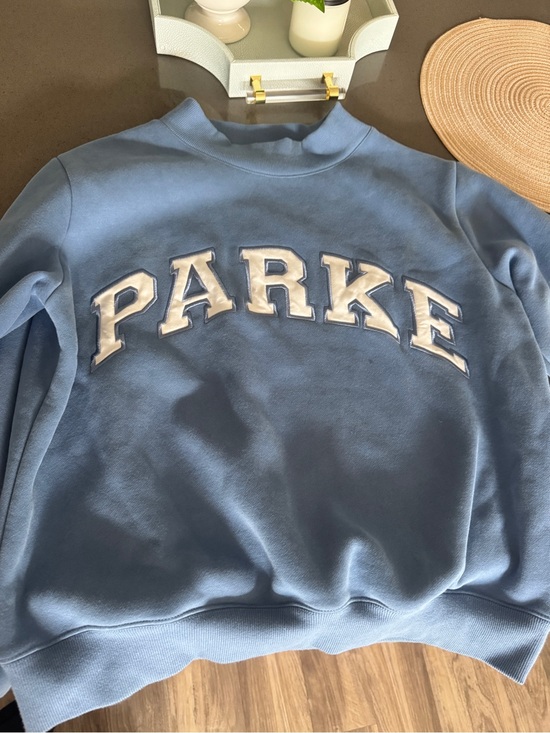 Parke Sweaters - Parke Varsity Mockneck S/M Washed Indigo